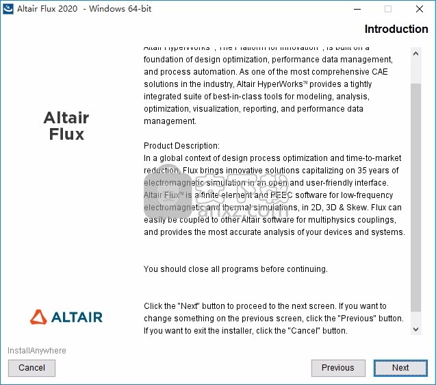 altair flux 2020(模型设计与仿真工具)