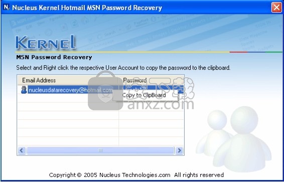 Hotmail MSN Password Recovery(密码恢复工具)