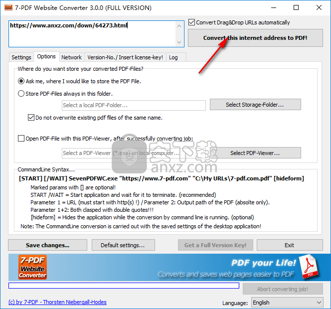 7-PDF Website Converter(网页转PDF软件)
