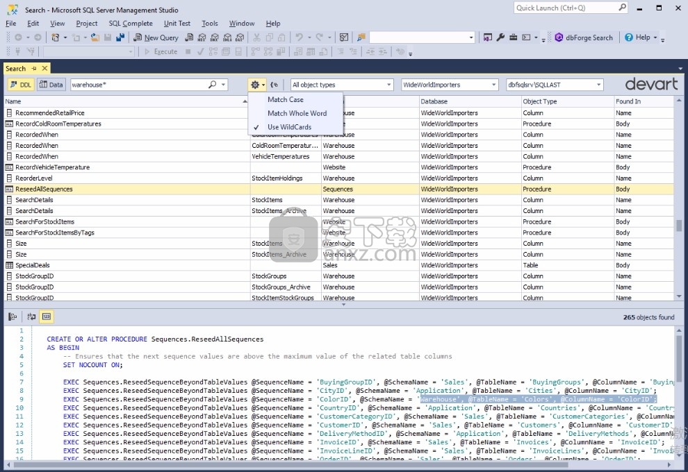 Search for SQL Server(Sql对象与表数据搜索工具)