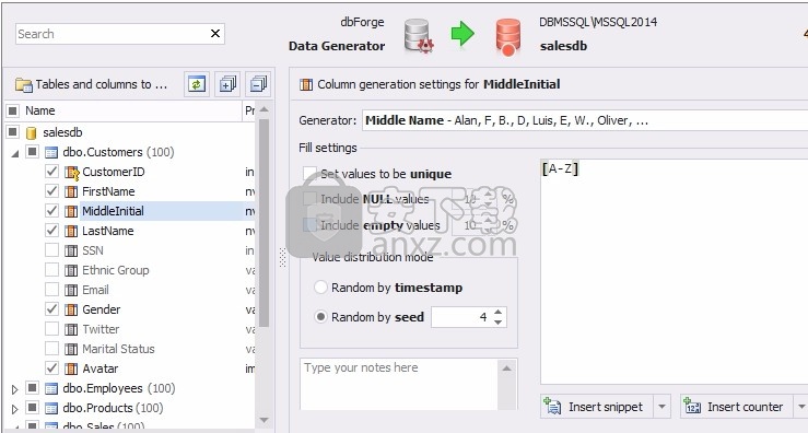 Data Generator for MySQL(MySQL数据生成器)