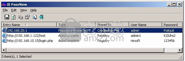 IE PassView(数据文件密码恢复工具)