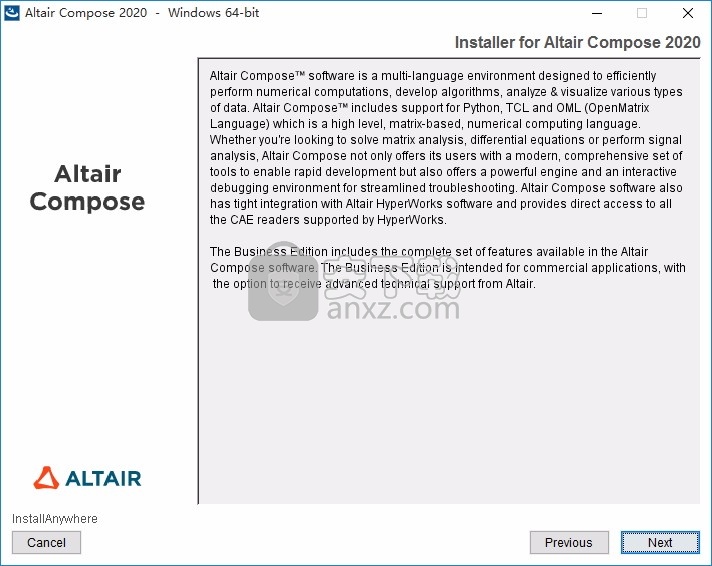 Altair Compose 2020(CAE数据计算与结果测试工具)