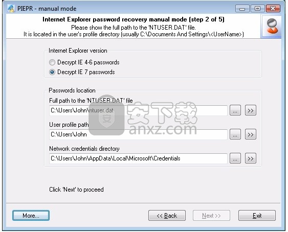Internet Explorer Password Recovery(密码恢复)