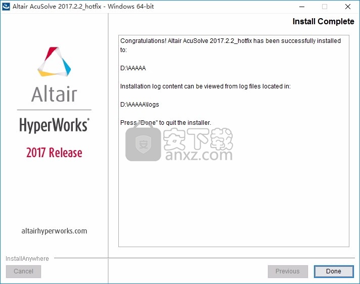 Altair HW AcuSolve 2017(流体动力学模拟计算软件)