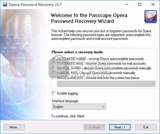 Opera Password Recovery(Web浏览器密码恢复工具)