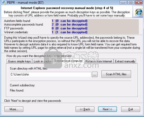 Internet Explorer Password Recovery(密码恢复)