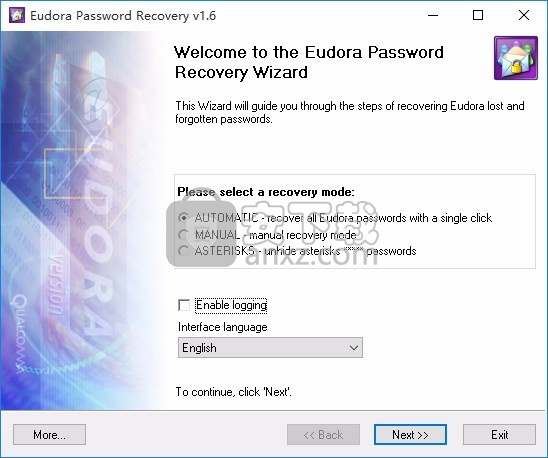 Eudora Password Recovery(Eudora密码恢复)