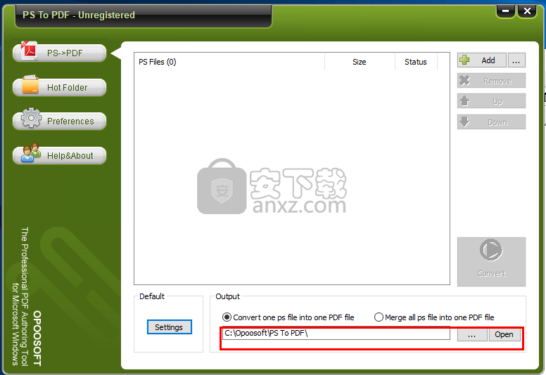 Opoosoft PS To PDF(PS转PDF转换器)