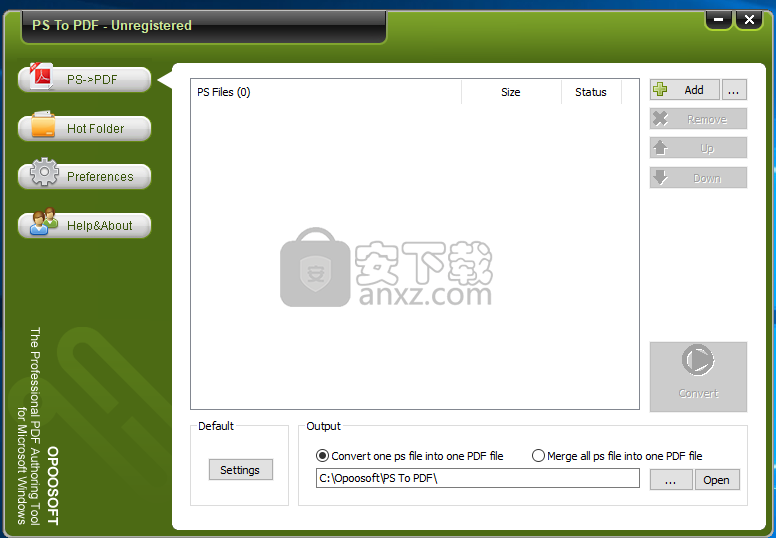 Opoosoft PS To PDF(PS转PDF转换器)