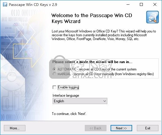 Passcape Win CD Keys(CD密钥恢复工具)