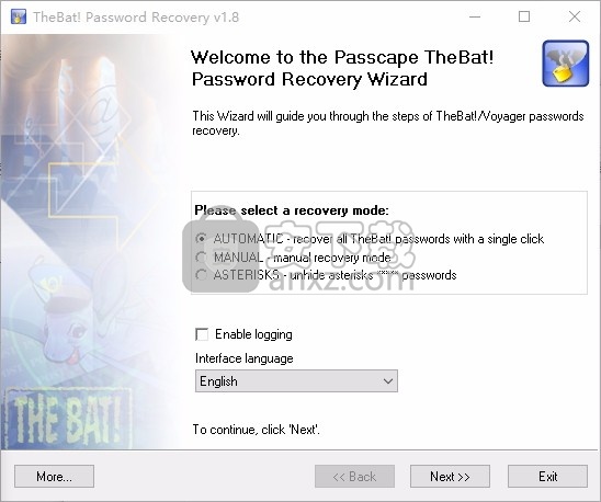 TheBat Password Recovery(丢失密码找回工具)