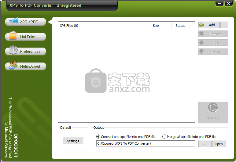 Opoosoft XPS To PDF Converter(xps转pdf转换器)