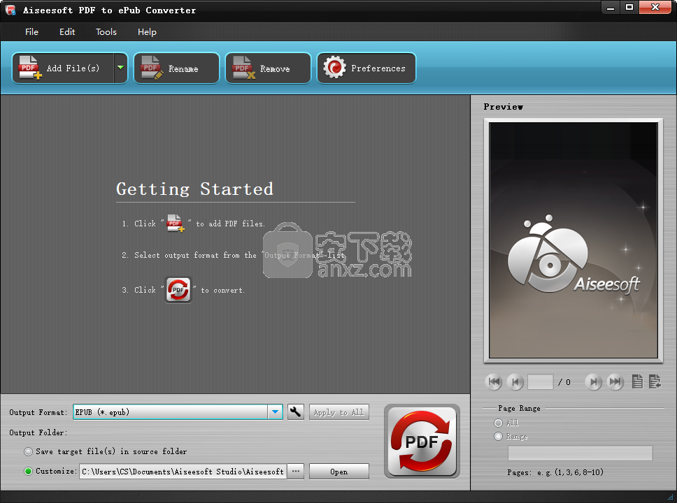 Aiseesoft PDF to ePub Converter(PDF转ePub转换器)