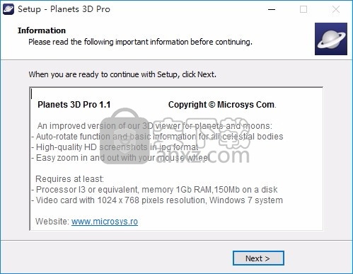 Microsys Planets 3D Pro(银河系行星观看工具)