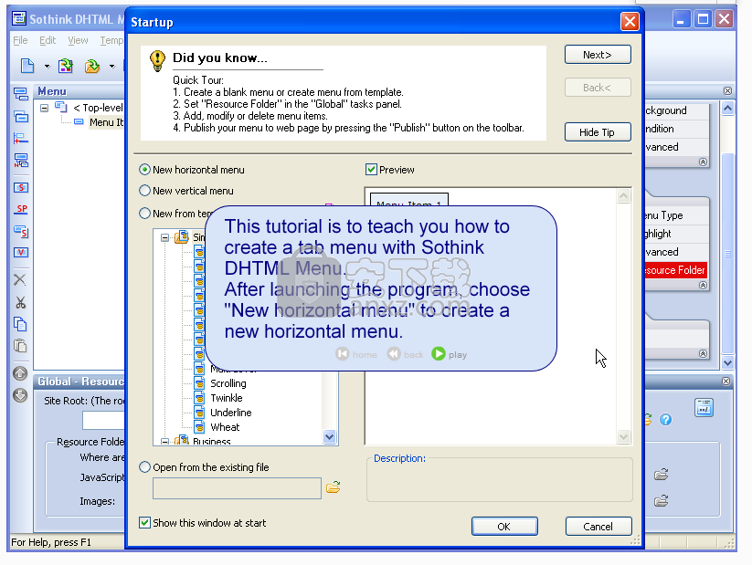 SothiSothink DHTML Menu 9(DHTML菜单制作助手)