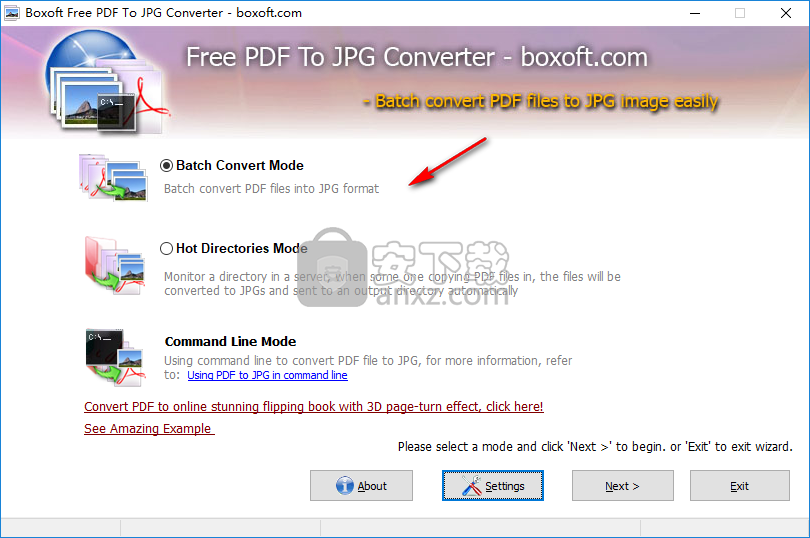 Boxoft PDF To JPG Converter(PDF转JPG转换器)