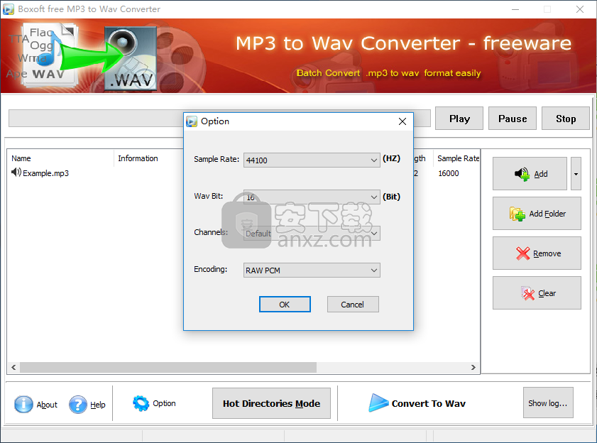 Boxoft MP3 to WAV Converter(mp3转wav转换器)