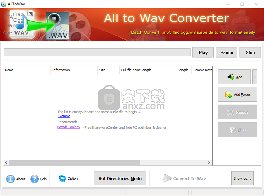 Boxoft All to Wav Converter(WAV音频转换器)