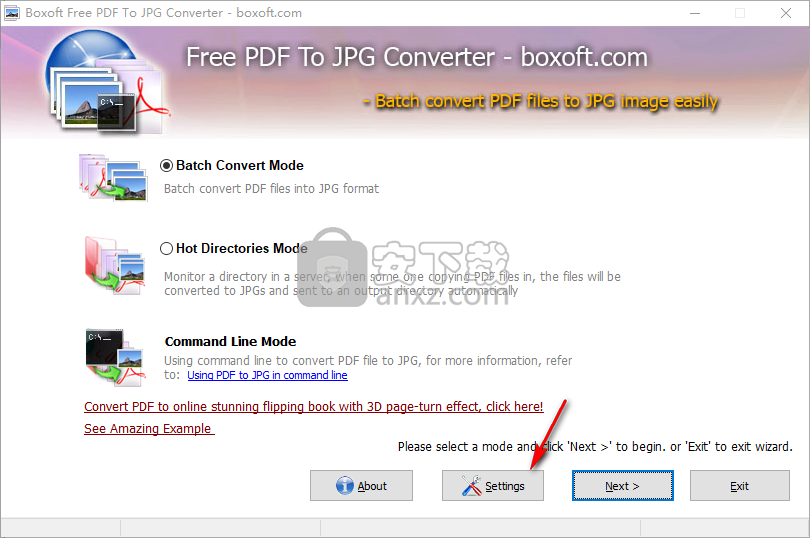 Boxoft PDF To JPG Converter(PDF转JPG转换器)