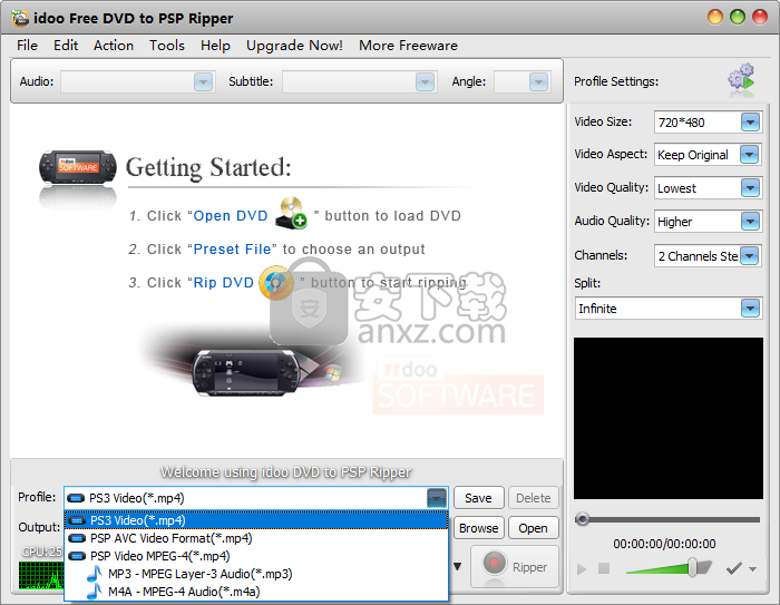 idoo Free DVD to PSP Ripper(DVD转PSP转换器)