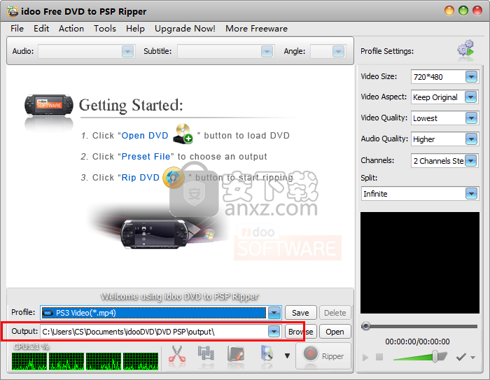 idoo Free DVD to PSP Ripper(DVD转PSP转换器)