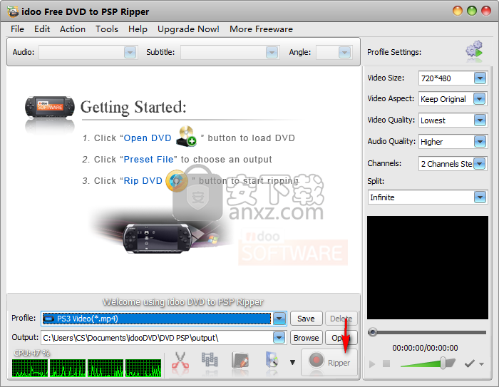 idoo Free DVD to PSP Ripper(DVD转PSP转换器)
