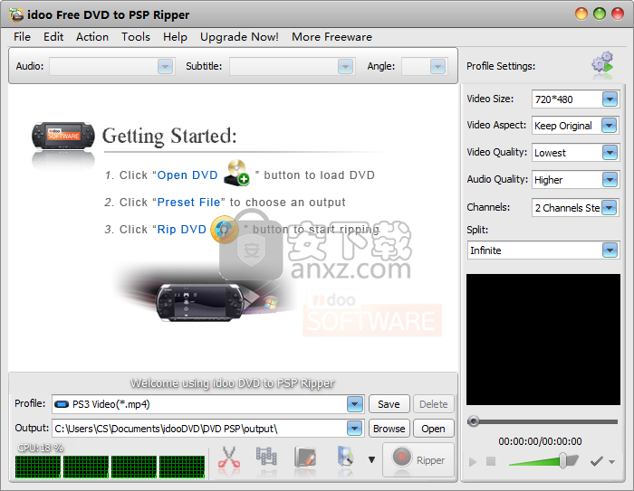 idoo Free DVD to PSP Ripper(DVD转PSP转换器)