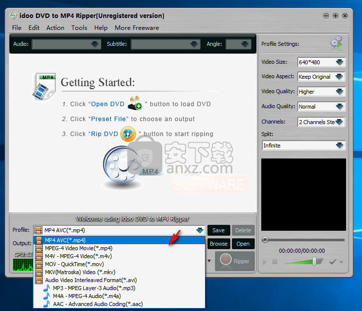 idoo DVD to MP4 Ripper(dvd转mp4格式转换器)