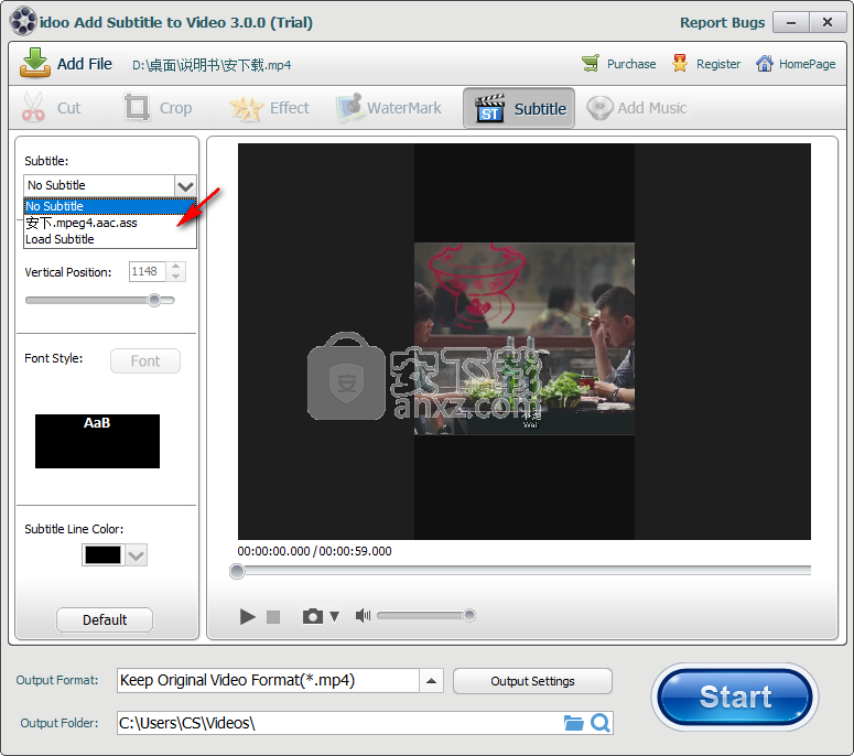 idoo Add Subtitles to Video(视频添加字幕软件)