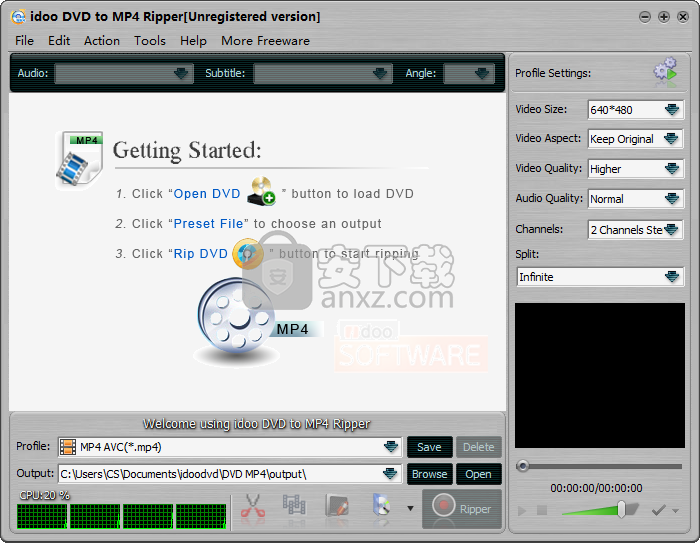 idoo DVD to MP4 Ripper(dvd转mp4格式转换器)