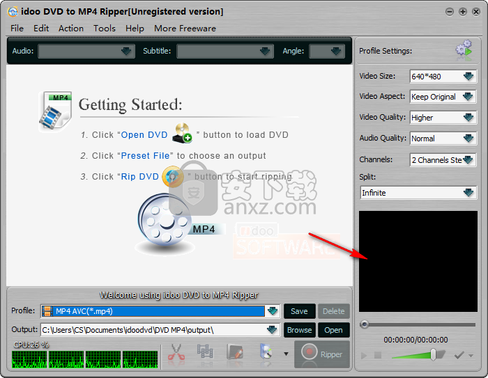 idoo DVD to MP4 Ripper(dvd转mp4格式转换器)