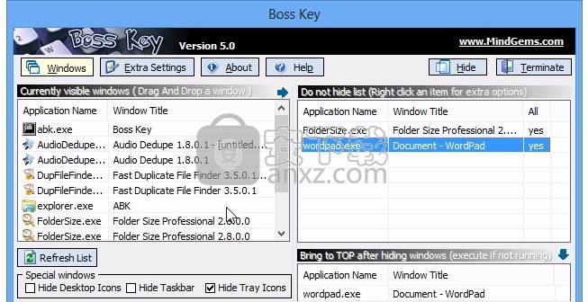 Boss Key(桌面窗口与文件隐藏工具)