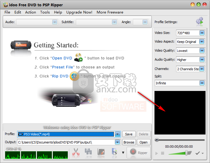 idoo Free DVD to PSP Ripper(DVD转PSP转换器)