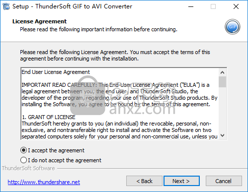 ThunderSoft GIF to AVI Converter(GIF转AVI转换器)