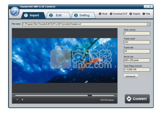 ThunderSoft SWF to GIF Converter(SWF转GIF转换器)