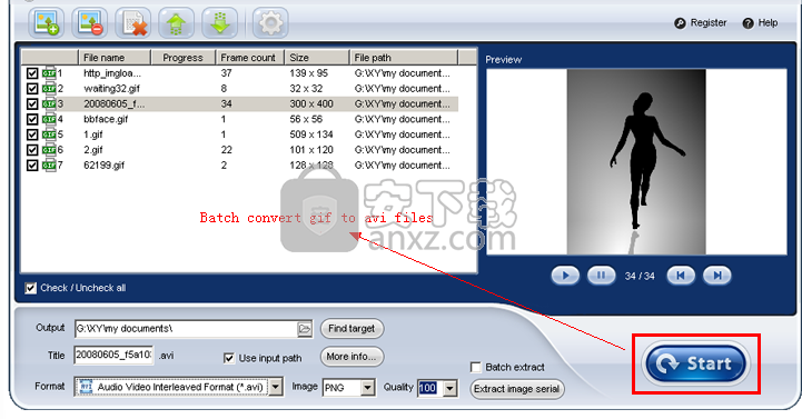 ThunderSoft GIF to AVI Converter(GIF转AVI转换器)