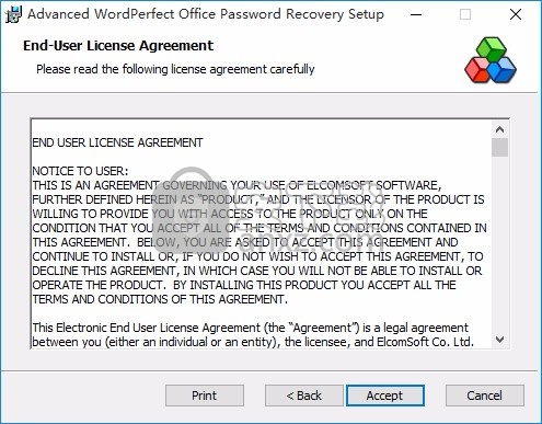 Advanced WordPerfect Office Password Recovery