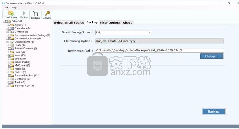 Outlook Webmail Backup Wizard(数据文件备份工具)