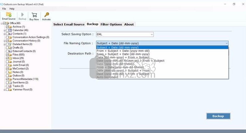 Outlook Webmail Backup Wizard(数据文件备份工具)