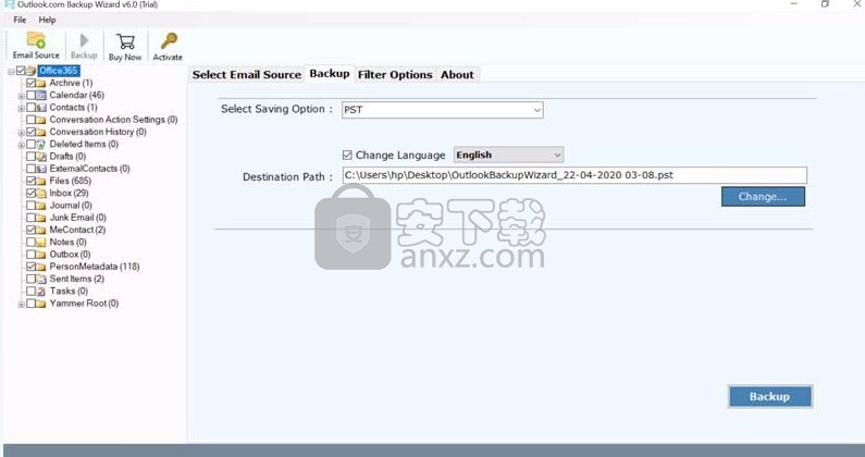 Outlook Webmail Backup Wizard(数据文件备份工具)