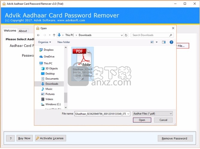 Aadhaar Card Password Remover(Aadhaar卡密码删除器)