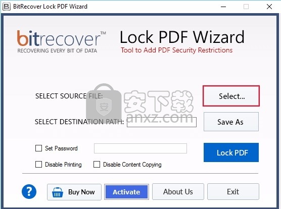 Lock PDF Wizard(PDF加密与限制设定工具)