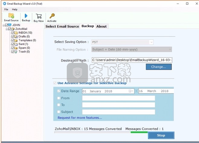 Zoho Mail Backup Wizard(Zoho邮件备份工具)