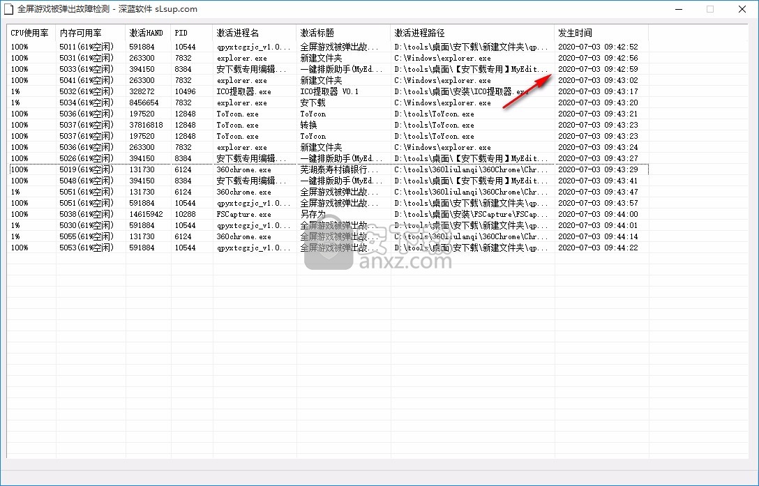 全屏游戏被弹出故障检测