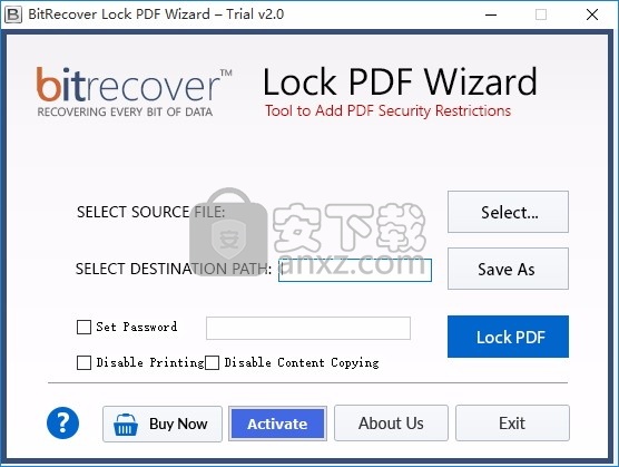 Lock PDF Wizard(PDF加密与限制设定工具)