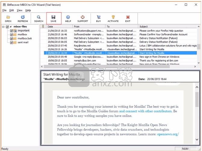 MBOX to CSV Wizard(MBOX转CSV)