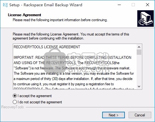 Rackspace Backup Wizard(Rackspace电子邮件备份)