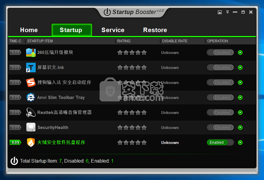 Anvi Startup Booster(开机启动优化软件)