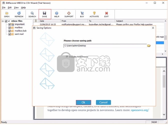 MBOX to CSV Wizard(MBOX转CSV)